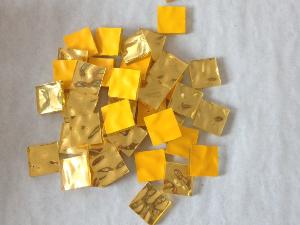 Jaune doré mosaïque like gold martelé 2 cm précieux vendu à l'unité
