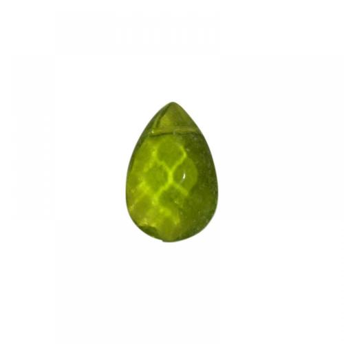 Vert olive translucide pampille goutte ronde en cristal taillé 17 par 12 mm par 50 unités