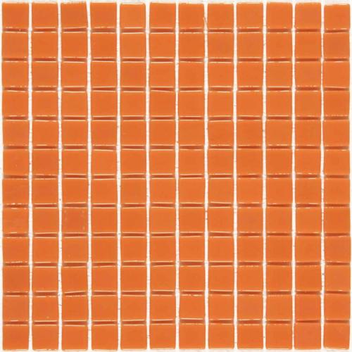 Orange vif  mosaïque 2.5 cm émaux de verre par plaque 31,5 cm