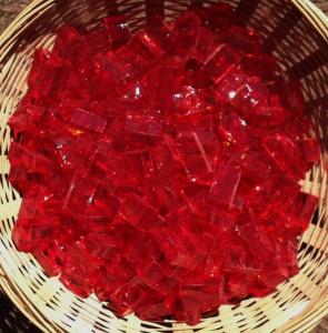 Rouge mosaïque smalt rouge rubis translucide TR202 par 100g