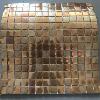 Mix nacré lisse et relief métal doré cuivre AURUM série Eléments mosaïque émaux brillant 2.4 cm par 2M² soit 100 € le M²