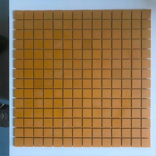 Orange ocre foncé OR 2.4 cm mosaïque mat grès cérame antique au M² pose papier belle face