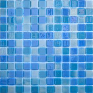 Bleu mix nacré gloss mosaïque émaux par plaque 31,7 cm