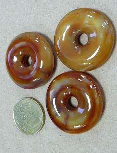 Brun agate opaque pastille bijou mosaïque en verre artisanale