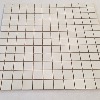 Blanc cassé beige mosaïque 2,4 cm mat grès antique plaque 30 cm