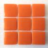 Orange terracotta mosaïque émaux brillant bord droit 2,3 cm par plaquette 20 carreaux