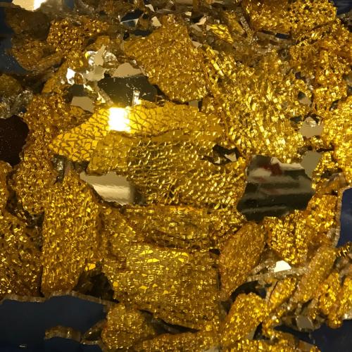 Crackle mosaïques verres craquelés doré par 200 grammes