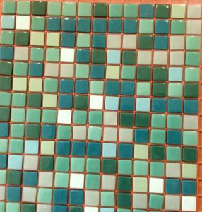 Mosaïque mélange mosaique romaine smalti brillant et mat turquoise clair et foncé par 200 grs