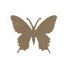 Papillon printanier 15 par 12 cm support bois pour mosaïque