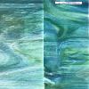 Vert bleu aquatique marbré opalescent relief verre vitrail spectrum S6023-83CC plaque de 20 par 30 cm