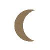 Plaque croissant de lune 20 cm de diamètre support bois pour mosaïque