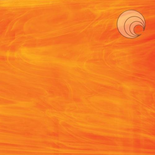 Orange marbré oceanside S96 fusing verre marbré opaque plaque de 20 par 30 cm environ