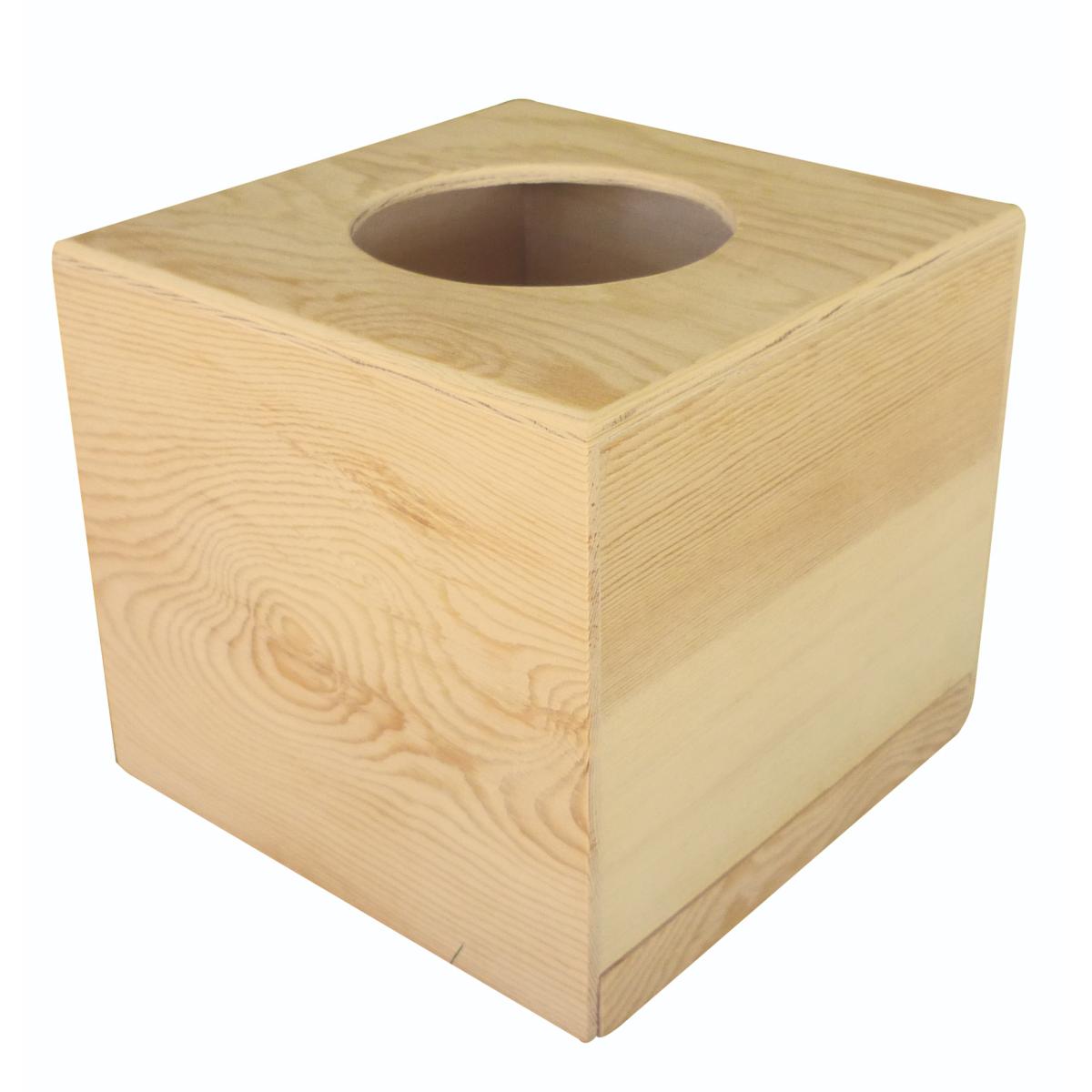 Boîte à mouchoir en bois à décorer - Carrée 13 cm - Boite à mouchoir -  Creavea