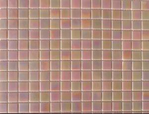 Rose mosaïque pâte de verre rose nacré par plaque de 32 cm