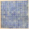 Bleu moyen piscine moucheté dépoli antidérapant 2.5 cm mosaïque par plaque 32.5 cm collé KTK
