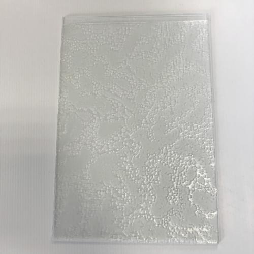 Blanc translucide givré madras verre 4 mm plaque de 30 par 20 cm