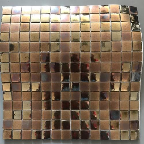 Mix nacré et mat métal doré cuivre COBRE série Eléments mosaïque émaux brillant 2.3 cm par 2M² soit 100 € le M²