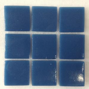 Bleu de Prusse mosaïque émaux brillant bord droit 2,4 cm par plaquette 20 carreaux