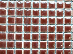 Brun chocolat micro mosaïque brillant par plaque 30 cm