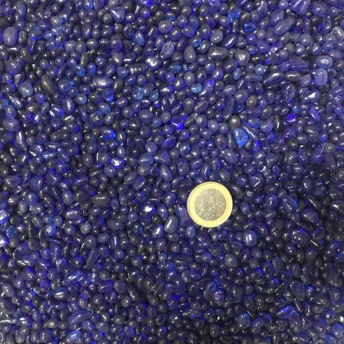 Bleu cobalt micro galets translucide de 4-8 mm par 200 grammes