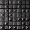 Noir Relief Pyramide mix Anniversaire mosaïque émaux 2.4 cm pleine masse plaque 33 cm HTK