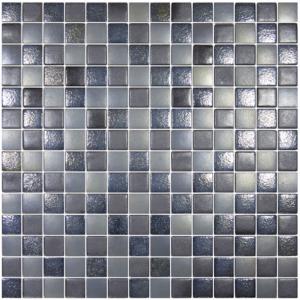 Noir gris nacré et uni carré NÉO mosaïque émaux brillant mix effet par 20 carreaux 2.3 cm