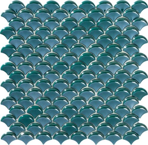 Vert nacré brillant écaille mosaïque émaux par 0.87 m²