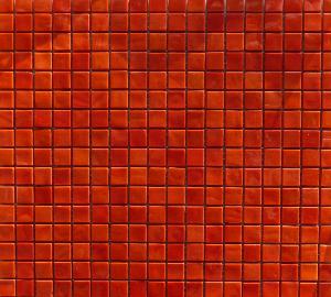 Mosaïque orange moyen émaux de Venise vendu par 25 carreaux de 1.5 par 1.5cm