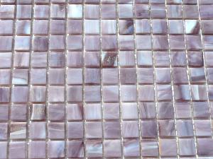 Mosaïque rose parme clair émaux Venise marbré 1.5 cm par plaque 32.7 cm
