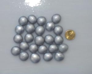 Gris bille de verre plate gris argenté opaque 20 mm par 100 grammes
