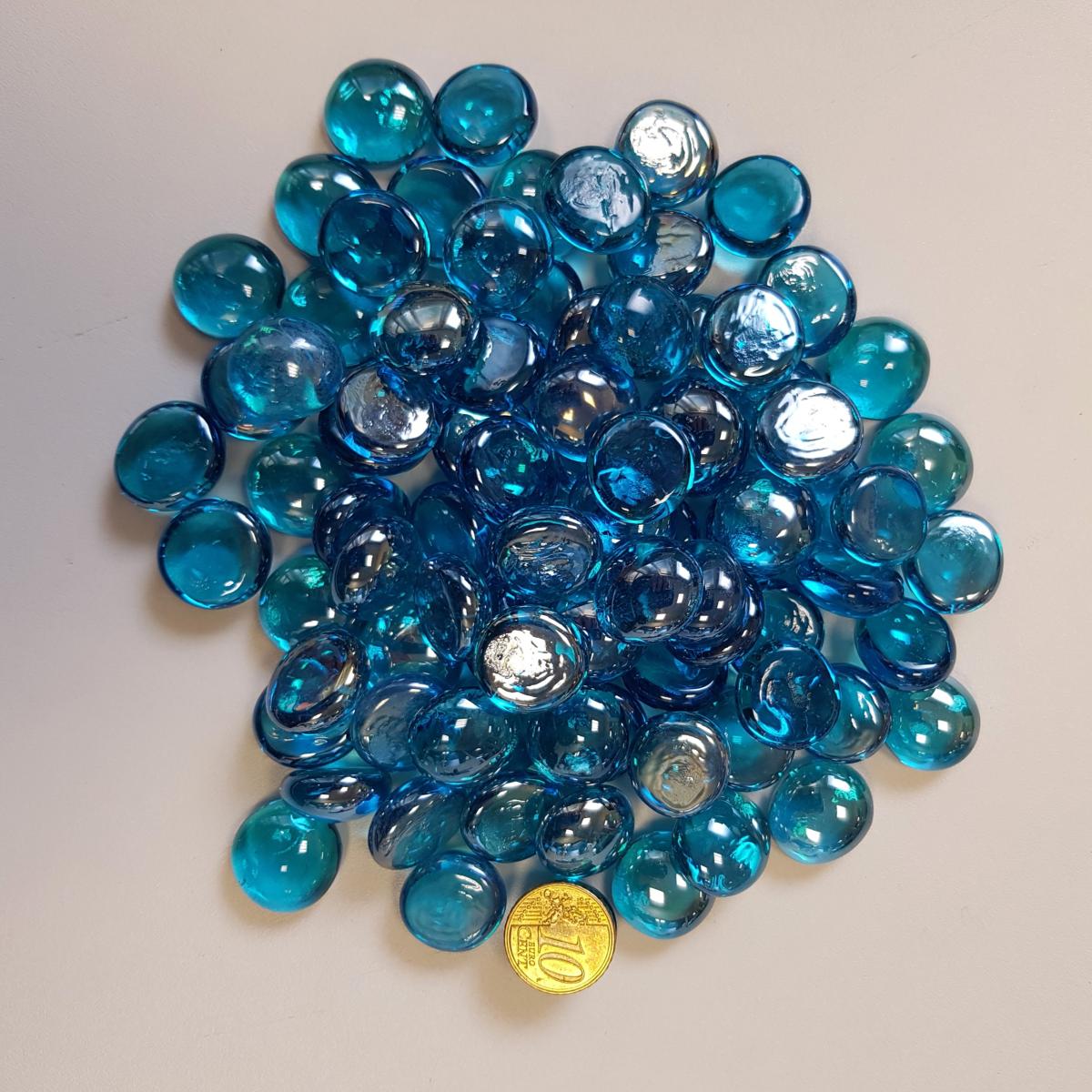 Billes chinoise bleu turquoise foncé 20 mm - Achat bille de verre bleu pour  jeu
