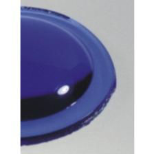 Bleu cobalt cabochon en verre translucide diamètre 50 mm à l'unité
