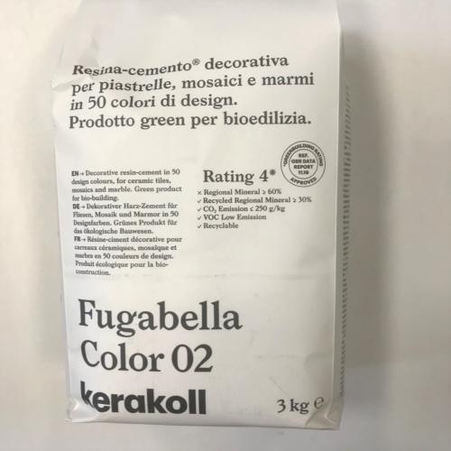 Fugabella résine ciment couleur 02 blanc cassé bi haute performance de 2 à 20mm par 3 kilos
