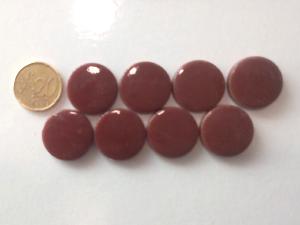 Brun chocolat rond pastille mosaïque émaux brillant par 100g