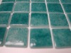 Vert turquoise moucheté 3 cm mosaïque émaux par plaque 31.5 cm