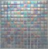 Bleu mat métallisé lisse mat & nacré mosaïque émaux TEXTURAT 2.3 cm pleine masse par plaque 32.5 cm HTK