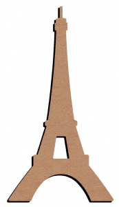 Tour Eiffel 58 cm support bois pour mosaïque