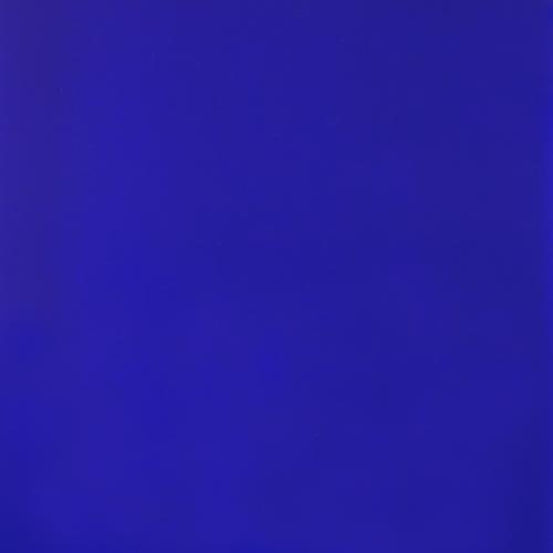 Bleu moyen verre opaque uni lisse Oceanside plaque de 30 par 20 cm