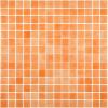 Orange moucheté mosaïque émaux brillant bord droit 2,4 cm par plaquette de 20 carreaux