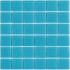 Bleu azur cyan foncé MIERA mosaïque émaux brillant pleine masse plaque 33 cm