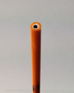 Millefiori orange coeur rond tige de verre pour mosaïque diamètre de 4 à 6 mm 30 cm