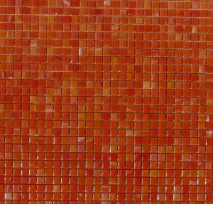 Orange mosaïque pâte de verre orange carpe koi micro gemme 10 mm plaque 32 cm