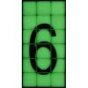 Mosaïque Chiffre "6" rue et piscine photo luminescente 7 par 14 cm