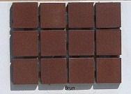 Brun chocolat 2 par 2cm mosaïque grès antique winckelmans par 100g