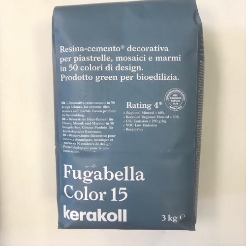 Fugabella résine ciment couleur 15 bleu pétrole haute performance de 2 à 20mm par 3 kilos