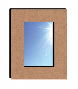 Miroir rectangulaire 23 par 18 cm support bois pour mosaïque