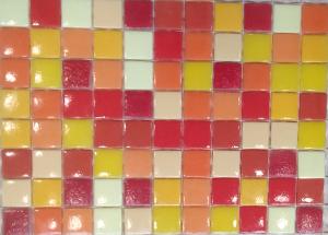 Assortiment jaune orange rouge nouveau mélange SUD mosaïque émaux carré 2.3 cm par 400g
