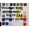  Mosaïque 40 mm carré antidérapant  pour 2 à 5 couleurs MIX15 avec configurateur commande spéciale couleurs unis et ou moucheté choix  au M²