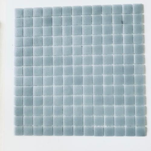 Gris bleu clair antidérapant  mosaïque émaux brillant 2,5 cm plaque de 33 cm pour sol douche italienne