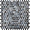 Noir gris hexagone mosaïque émaux AMBIENT TEXTURAS plaque HTK